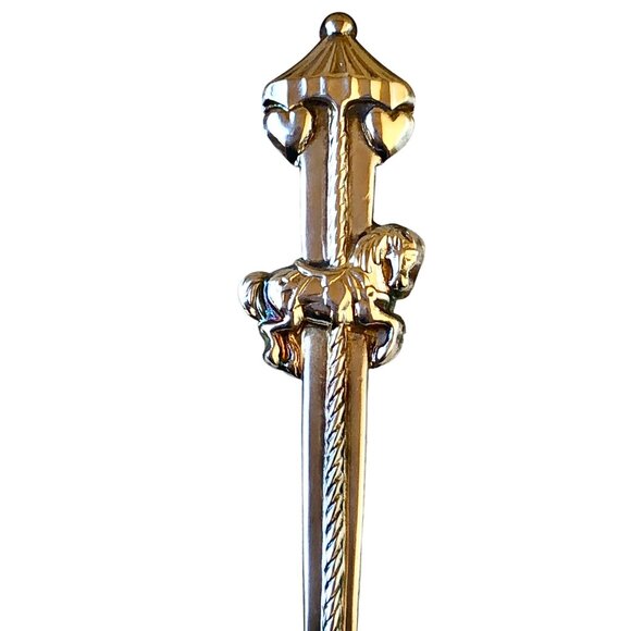 Lenox Feeding Spoon Baby Jewel Collection Carousel HORSE Silverplate - Picture 5 of 10